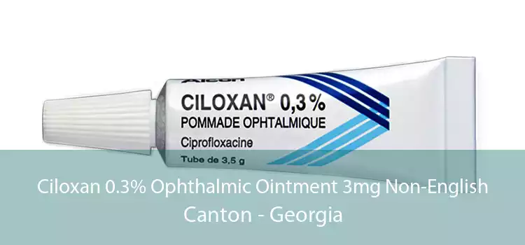 Ciloxan 0.3% Ophthalmic Ointment 3mg Non-English Canton - Georgia