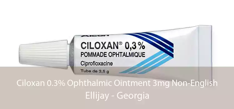Ciloxan 0.3% Ophthalmic Ointment 3mg Non-English Ellijay - Georgia