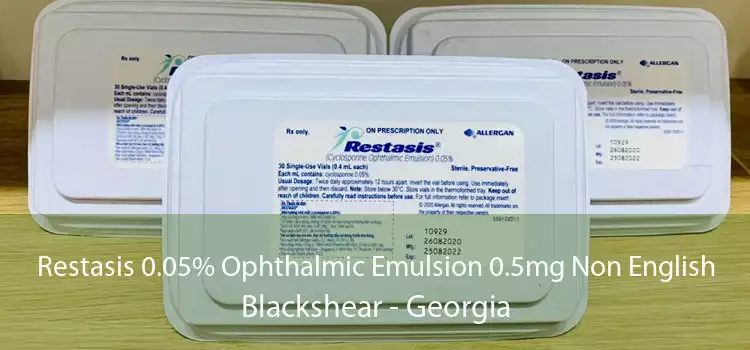 Restasis 0.05% Ophthalmic Emulsion 0.5mg Non English Blackshear - Georgia