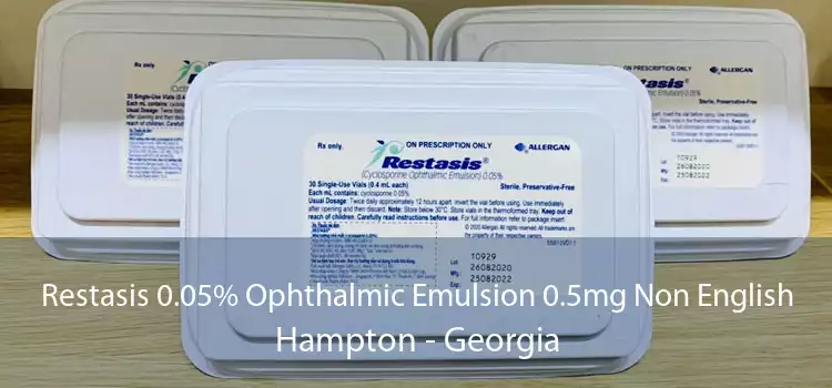 Restasis 0.05% Ophthalmic Emulsion 0.5mg Non English Hampton - Georgia