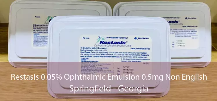 Restasis 0.05% Ophthalmic Emulsion 0.5mg Non English Springfield - Georgia